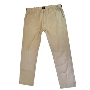 J Crew‎ The Driggs Chinos Khaki Tan Cotton Mens 33x30 Straight Fit Casual Pants
